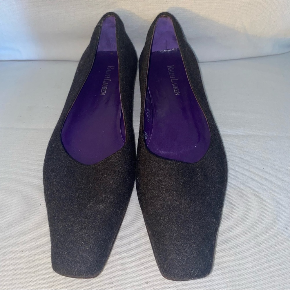 Ralph Lauren Purple Label Grey Fabric Shoes Size 8.